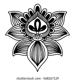 Vector image for adult coloring book Mandala Hand drawn doodle picture