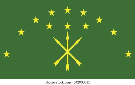 Vector image of Adygea flag