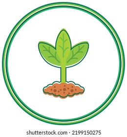 imagen vectorial. icono de agricultura con fondo blanco y líneas verdes.