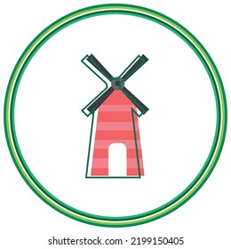 vector image. agriculture icon with white background and green lines.
