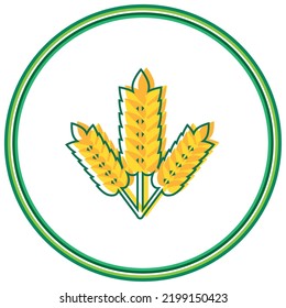 vector image. agriculture icon with white background and green lines.