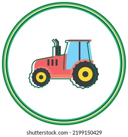 vector image. agriculture icon with white background and green lines.