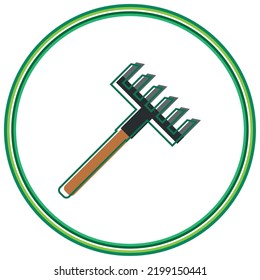 vector image. agriculture icon with white background and green lines.