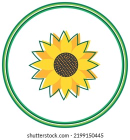 imagen vectorial. icono de agricultura con fondo blanco y líneas verdes.