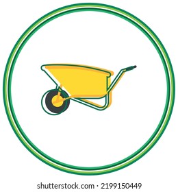 vector image. agriculture icon with white background and green lines.