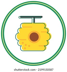 vector image. agriculture icon with white background and green lines.