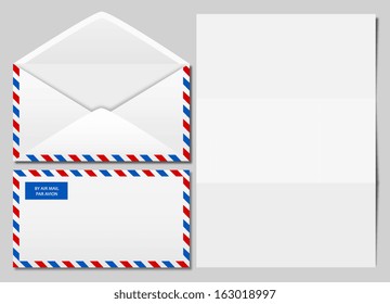 vector image of an airmail envelope