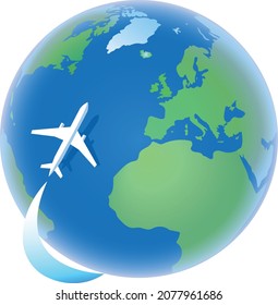 Vector image airplane travel tourism symbol 