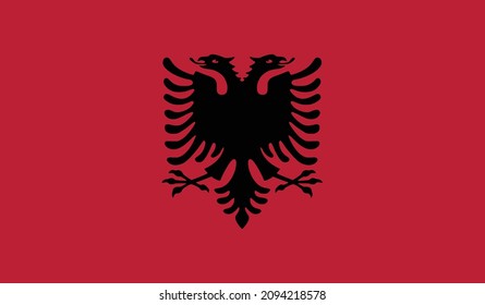 Vector image of Albania flag