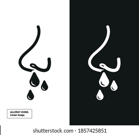 Vector image. Allergy medicine icon. Health care image.