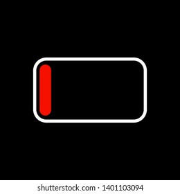 vector image of an almost discharged battery