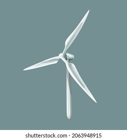 Vector image of an alternative source of energy in the form of a windmill. EPS 10