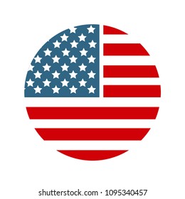 Vector image of American flag.