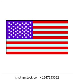 vector image of american flag