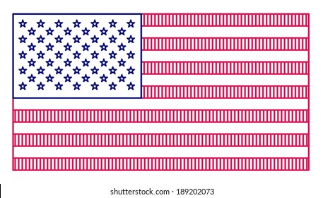 vector image of american flag
