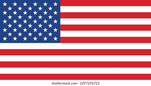 Vector image of American flag