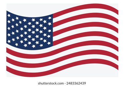 Imagen de Vector de la Bandera Americana