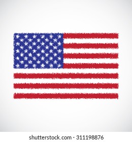 vector image of american flag