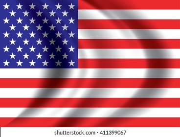 Vector image of american flag