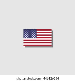 American Flag Isolated On White Stock Vector (Royalty Free) 243427717