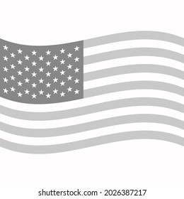 vector image of american flag illustration on white background