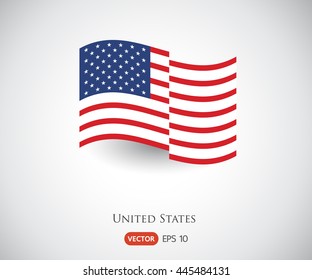 vector image of american flag, USA flag, United States flag, American symbol, Independence day background