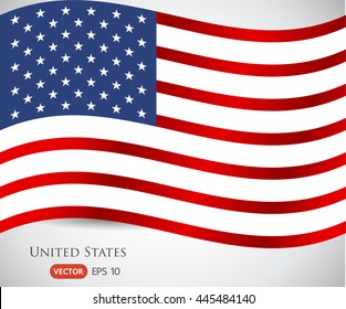 vector image of american flag, USA flag, United States flag, American symbol, Independence day background