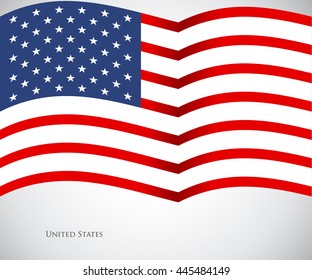 vector image of american flag, USA flag, United States flag, American symbol, Independence day background