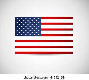 vector image of american flag, USA flag, United States flag, American symbol, Independence day background