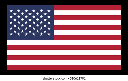 Vector image of American flag. Flag of the USA. United States of American flag background. Flag for Independence Day. Accurate dimensions, element proportions and colors.
