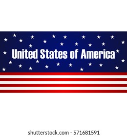 Vector image of american flag. USA flag