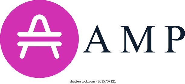 Vector image of AMP. Cryptocurrency, infographics
