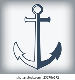 Vector image of an anchor