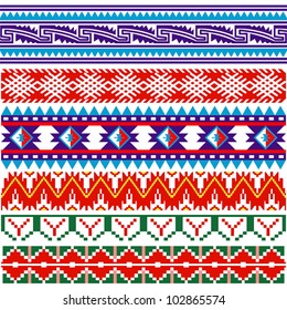 Vector image of ancient american pattern on white