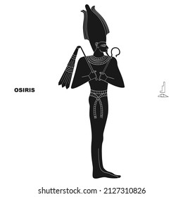 Vector Image With  Ancient Egyptian Deity Osiris For Your Project