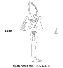 vector image with  ancient Egyptian deity Osiris for your project