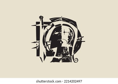 Vektorbild - alte griechische Abstraktion 1