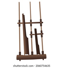 vector image of angklung, angklung is a traditional musical instrument from Indonesia.