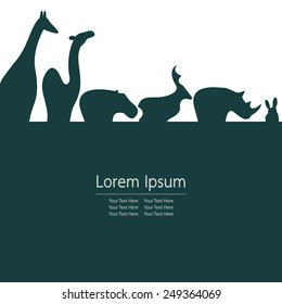 Vector image of an animal groups.