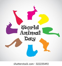 Vector image of an animal groups. Wildlife. World Animal Day