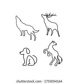 imagen vectorial del contorno animal