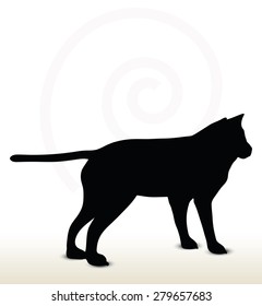 Vector Image - animal wolf silhouette isolated on white background 