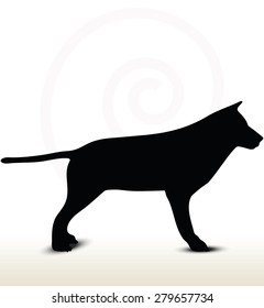 Vector Image - animal wolf silhouette isolated on white background 