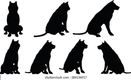 Vector Image - animal wolf silhouette isolated on white background