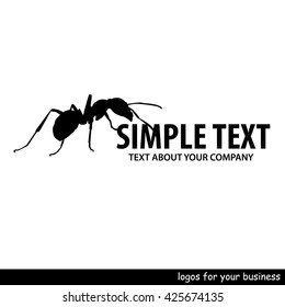 Vector image of a ant design on white background , Logo, Symbol. For you business