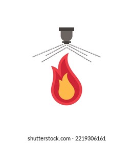 Vector Image Anti Fire Water Dispenser Icon With White Background