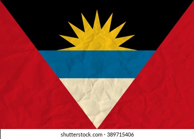 Vector image of Antigua and Barbuda  paper  flag