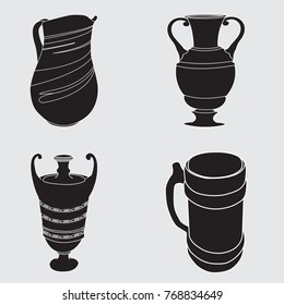 Vector image of antique dishes