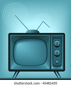 It's a vector image of an antique TV. Add or remove details from layers.