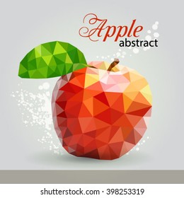 vector image of apple in style origami